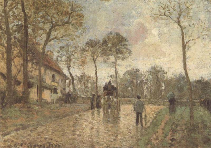 Camille Pissarro The Mailcoach at Louveciennes china oil painting image